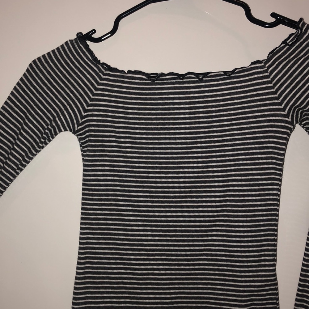 black and white striped long sleeve